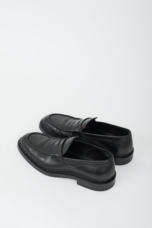 Officine Creative Black Leather Concrete 009 Loafer