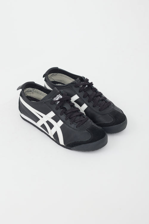 Onitsuka Tiger Black 
White Mexico 66 Leather Sneaker