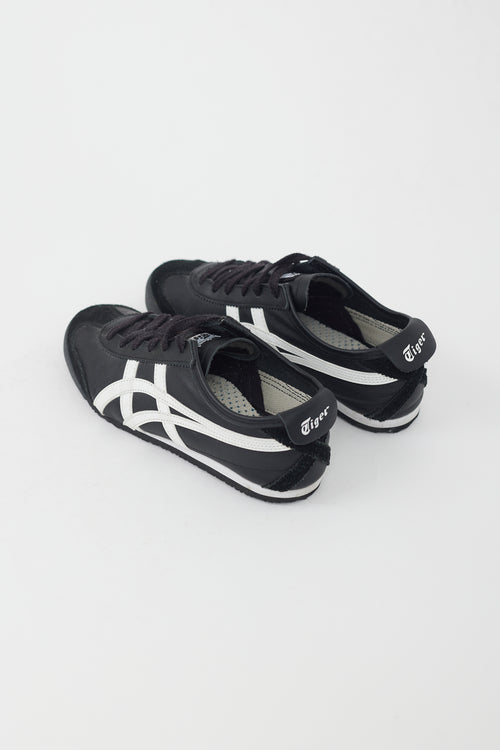 Onitsuka Tiger Black 
White Mexico 66 Leather Sneaker