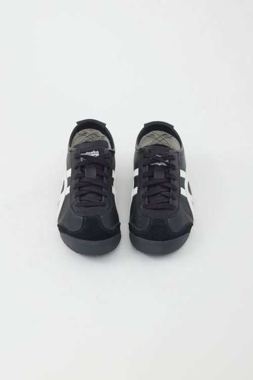 Onitsuka Tiger Black 
White Mexico 66 Leather Sneaker