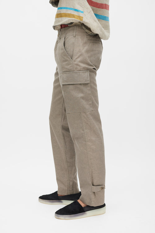 Opening Ceremony Grey Straight Leg Cargo Pant