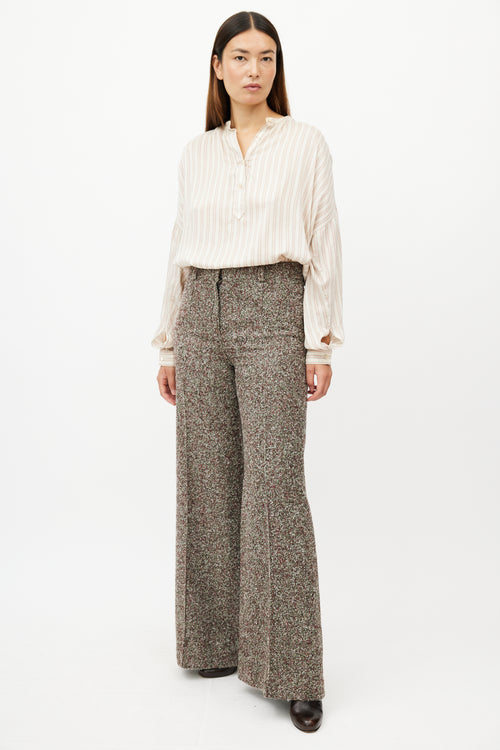 Oscar de la Renta Multicolour Wool Knit Trouser