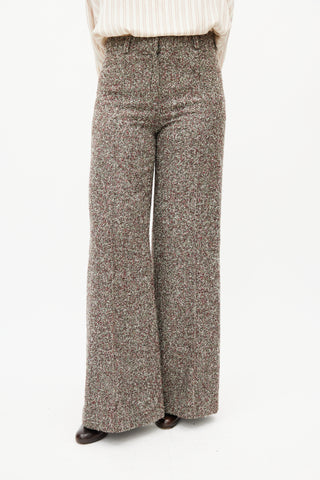 Oscar de la Renta Multicolour Wool Knit Trouser