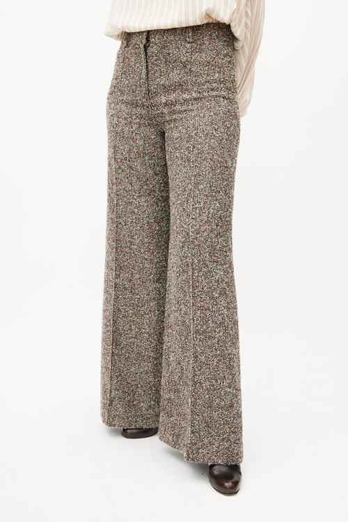 Oscar de la Renta Multicolour Wool Knit Trouser