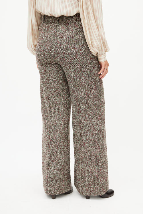 Oscar de la Renta Multicolour Wool Knit Trouser