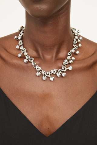 Otazu Silver Tone Heart 
Swirl Choker