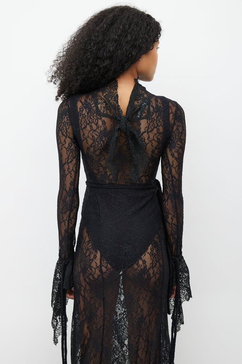 Ottolinger Black Lace Sheer Gown