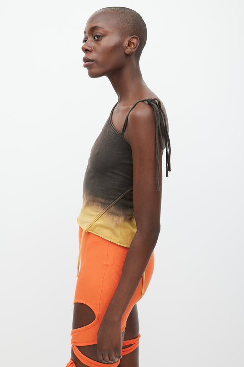 Ottolinger Brown 
Yellow Asymmetrical Tie Top