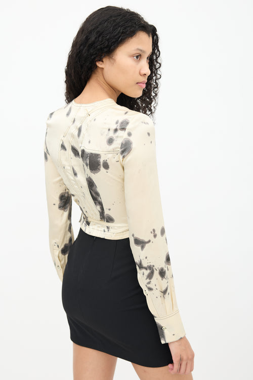 Ottolinger Cream Silk Oil Spill Top