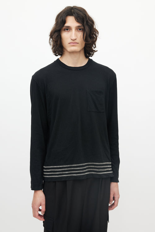 Our Legacy Black Cotton Long Sleeve Surge Stitch T-Shirt