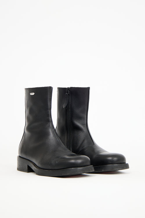 Our Legacy Black Leather Camion Ankle Boot