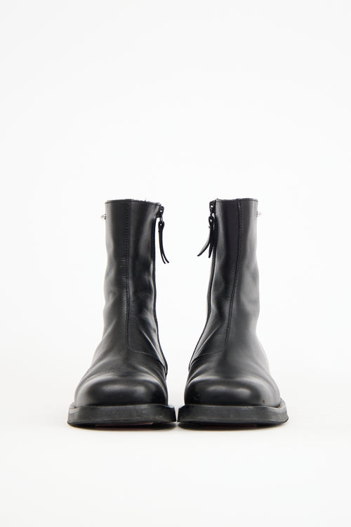 Our Legacy Black Leather Camion Ankle Boot