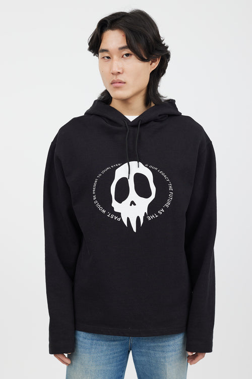 Our Legacy Black Maverick Skull Print Loose Hoodie