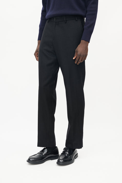 Our Legacy Black Wool Sraight Leg Trouser