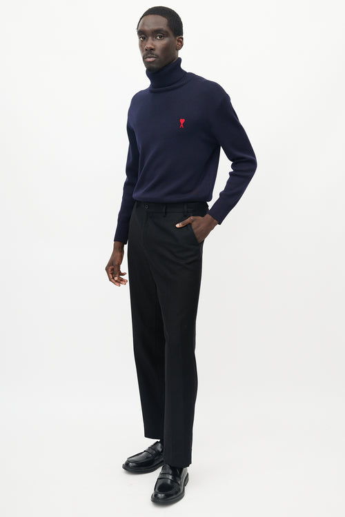 Our Legacy Black Wool Sraight Leg Trouser