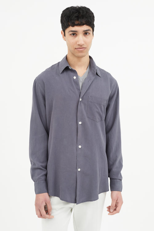 Our Legacy Blue Silk Shirt