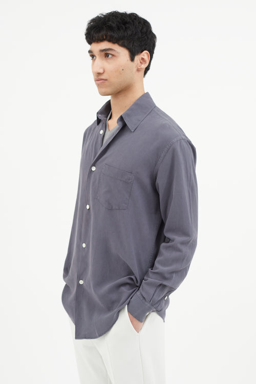 Our Legacy Blue Silk Shirt