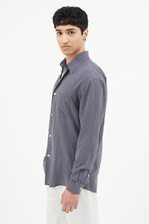 Our Legacy Blue Silk Shirt