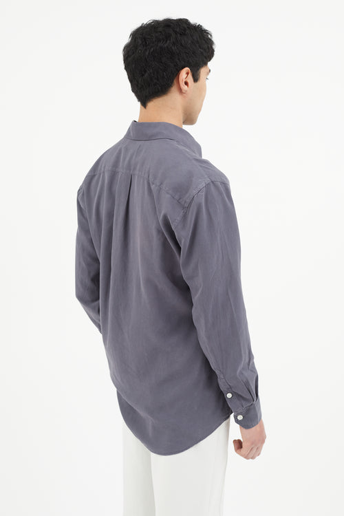 Our Legacy Blue Silk Shirt