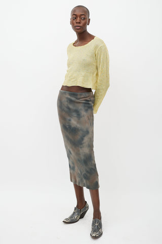 Brown 
Grey Tie Dye Skirt