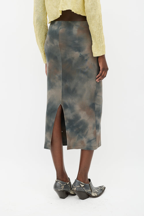 Brown 
Grey Tie Dye Skirt