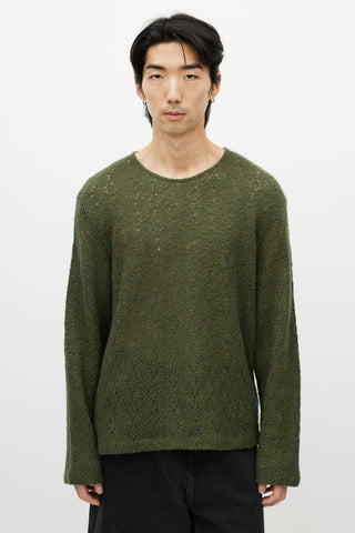 Our Legacy Green Boxy Knit Sweater