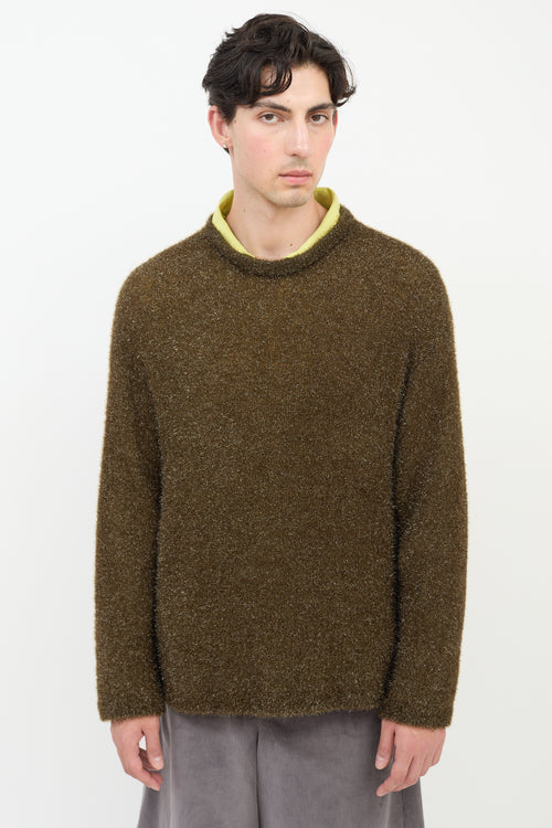 Our Legacy Green Tinsel Sonar Round Neck Sweater