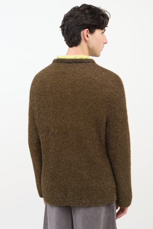 Our Legacy Green Tinsel Sonar Round Neck Sweater