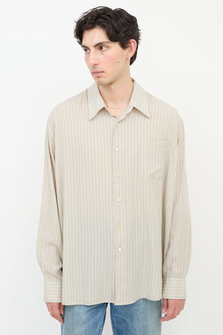 Our Legacy Grey 
Multicolour Above Striped Shirt