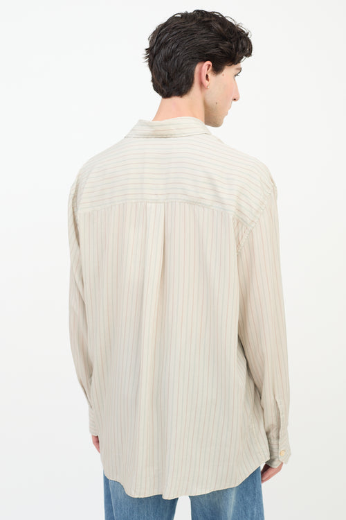 Our Legacy Grey 
Multicolour Above Striped Shirt