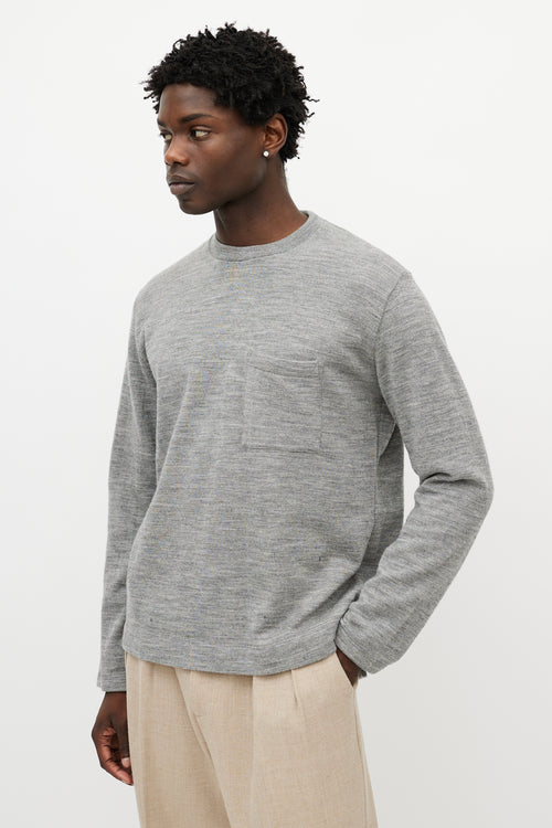 Our Legacy Grey Wool Longsleeve Top