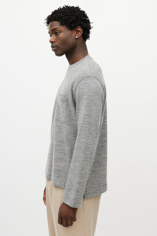 Our Legacy Grey Wool Longsleeve Top