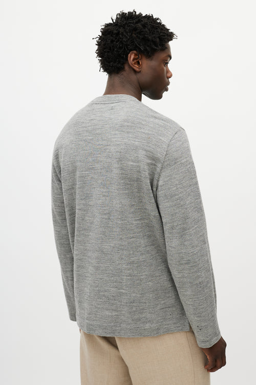 Our Legacy Grey Wool Longsleeve Top