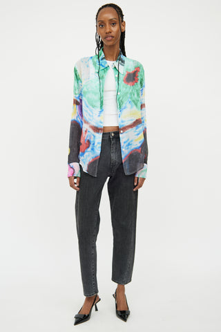 Our Legacy Multi Colour Tie-Dye Button Front Top