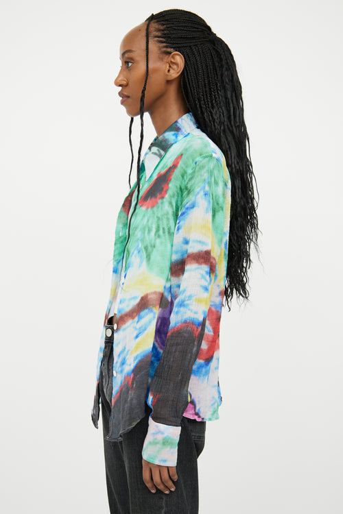 Our Legacy Multi Colour Tie-Dye Button Front Top