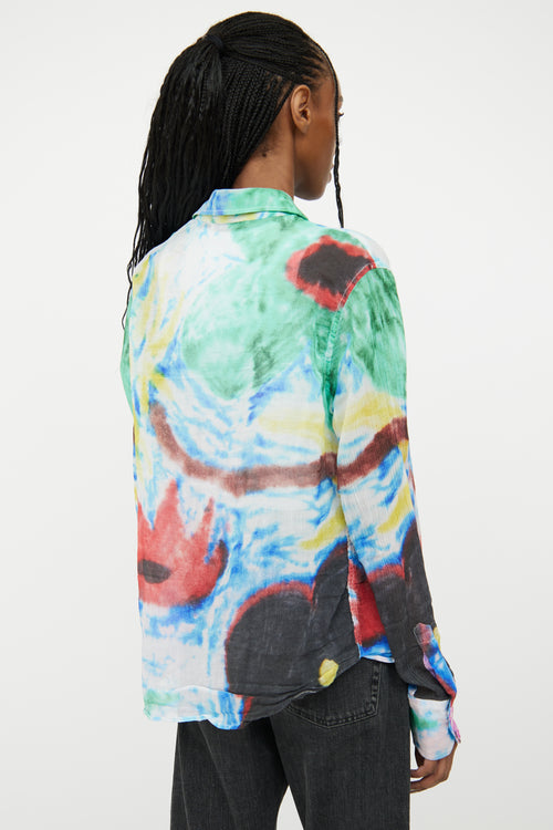 Our Legacy Multi Colour Tie-Dye Button Front Top