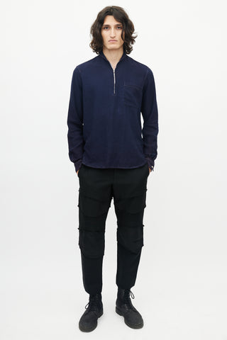 Our Legacy Navy Zip Top