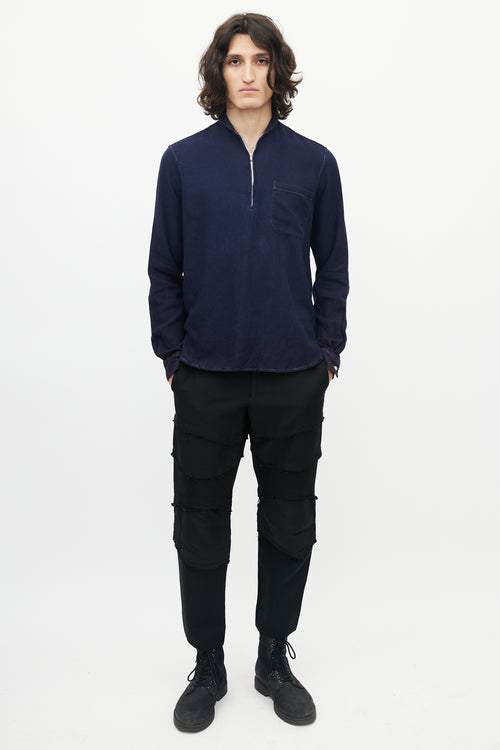 Our Legacy Navy Zip Top