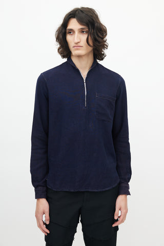 Our Legacy Navy Zip Top