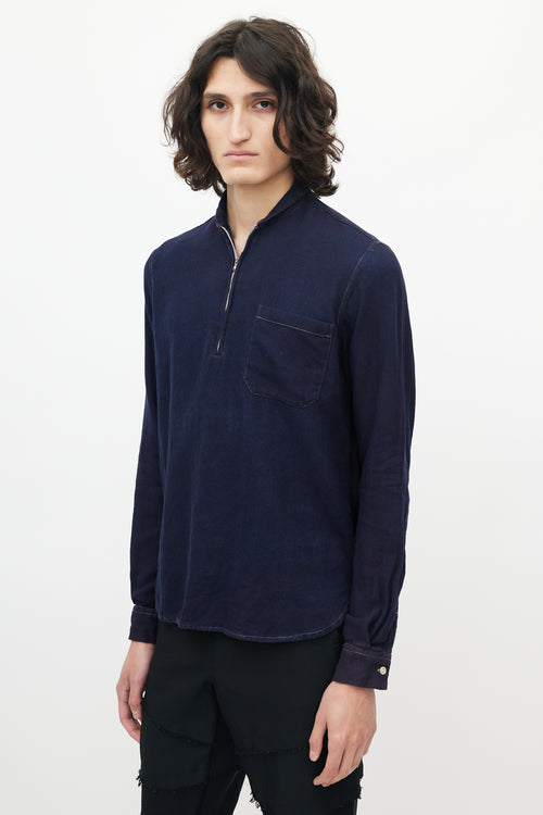 Our Legacy Navy Zip Top