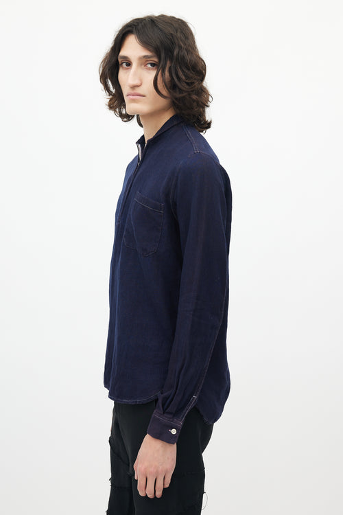 Our Legacy Navy Zip Top