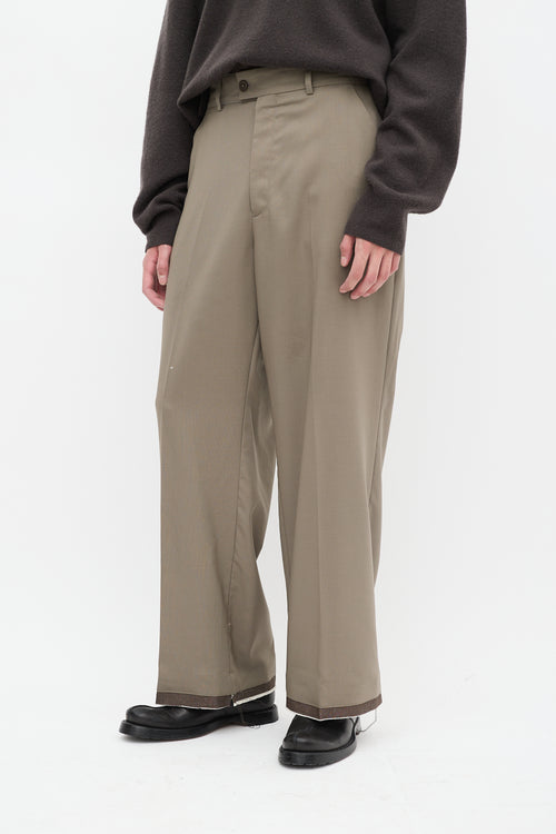 Our Legacy Taupe Wool Raw Edge Trouser