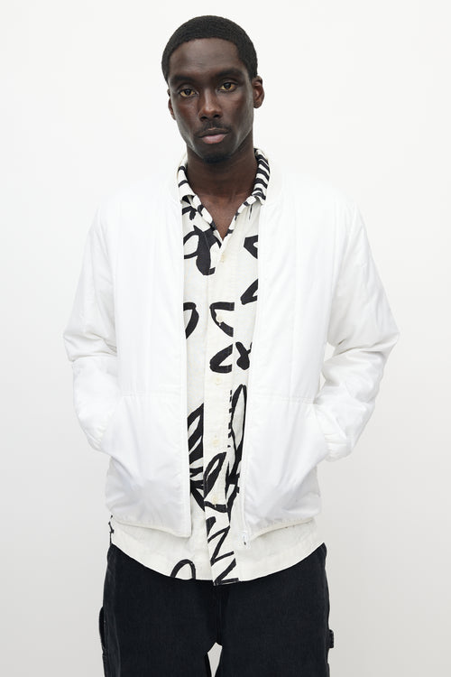 Our Legacy White Quilted Bomber Jacket