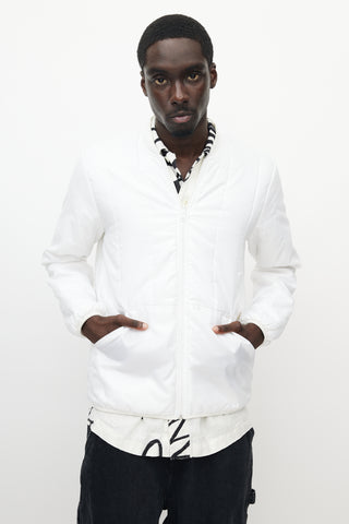 Our Legacy White Quilted Bomber Jacket