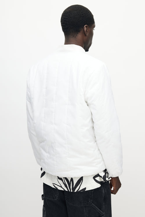 Our Legacy White Quilted Bomber Jacket