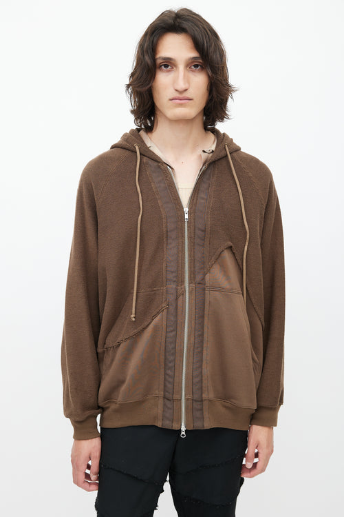 Song For The Mute Brown Reverse Zip Hoodie