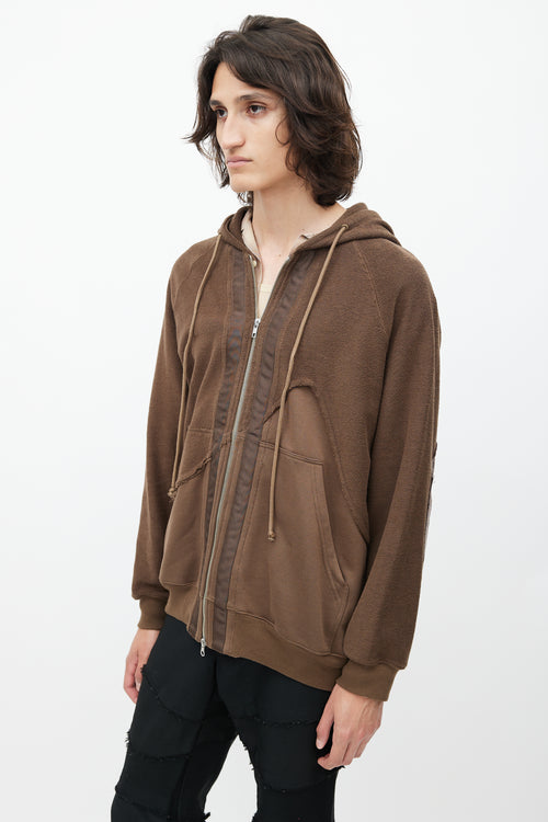 Song For The Mute Brown Reverse Zip Hoodie