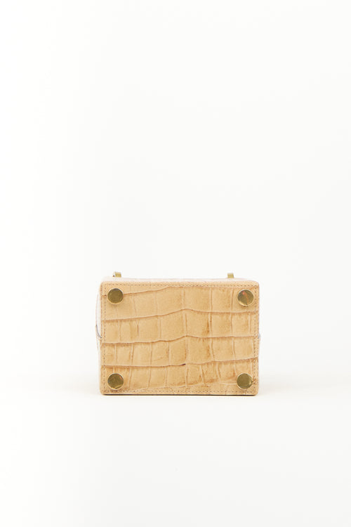 Outnumber Beige Faux Leather Bamboo Bag