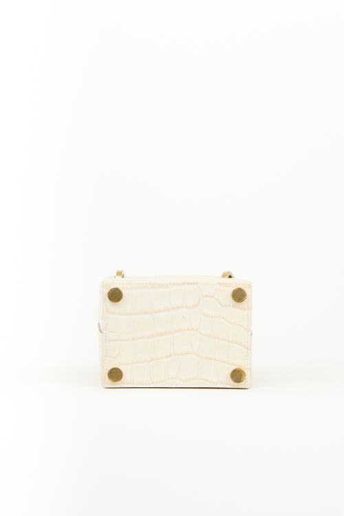 Outnumber Cream Faux Leather Bamboo Bag