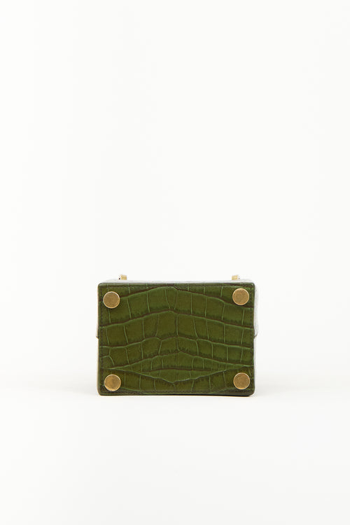 Outnumber Green Faux Leather Bamboo Bag